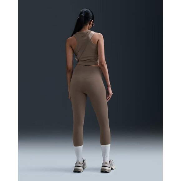 Nike Zenvy High-Waisted Full-Length Leggings in Mink Brown - Picture 3 of 6